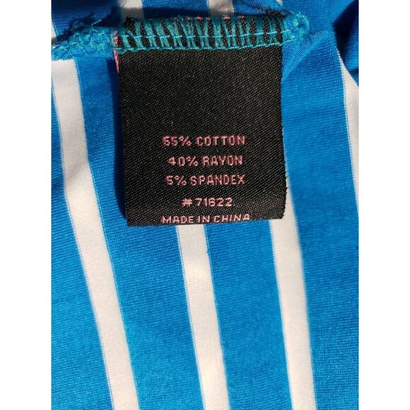 Ko Ko Ailis Maxi Skirt Women's Size Small Blue White Stripe Wide Waistband - Picture 8 of 12